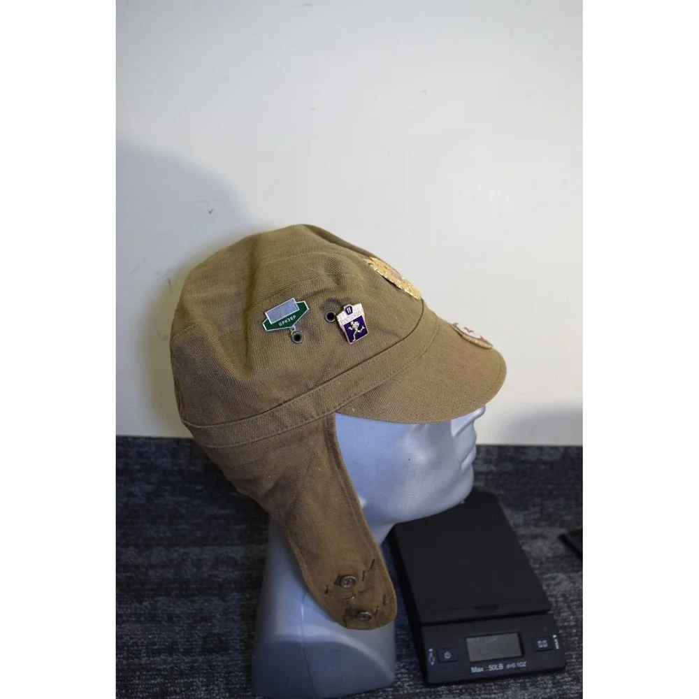 Soviet Russian Afghanka Hat Soldier Cap Military Hat 56 USSR + PINS